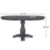 Rustic Extendable Dining Table With Pedestal Base - Gray - Image 10