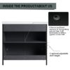 Modern Freestanding Bathroom Vanity With Resin Sink & Soft Close Cabinet Doors - Light Coffee - Image 7