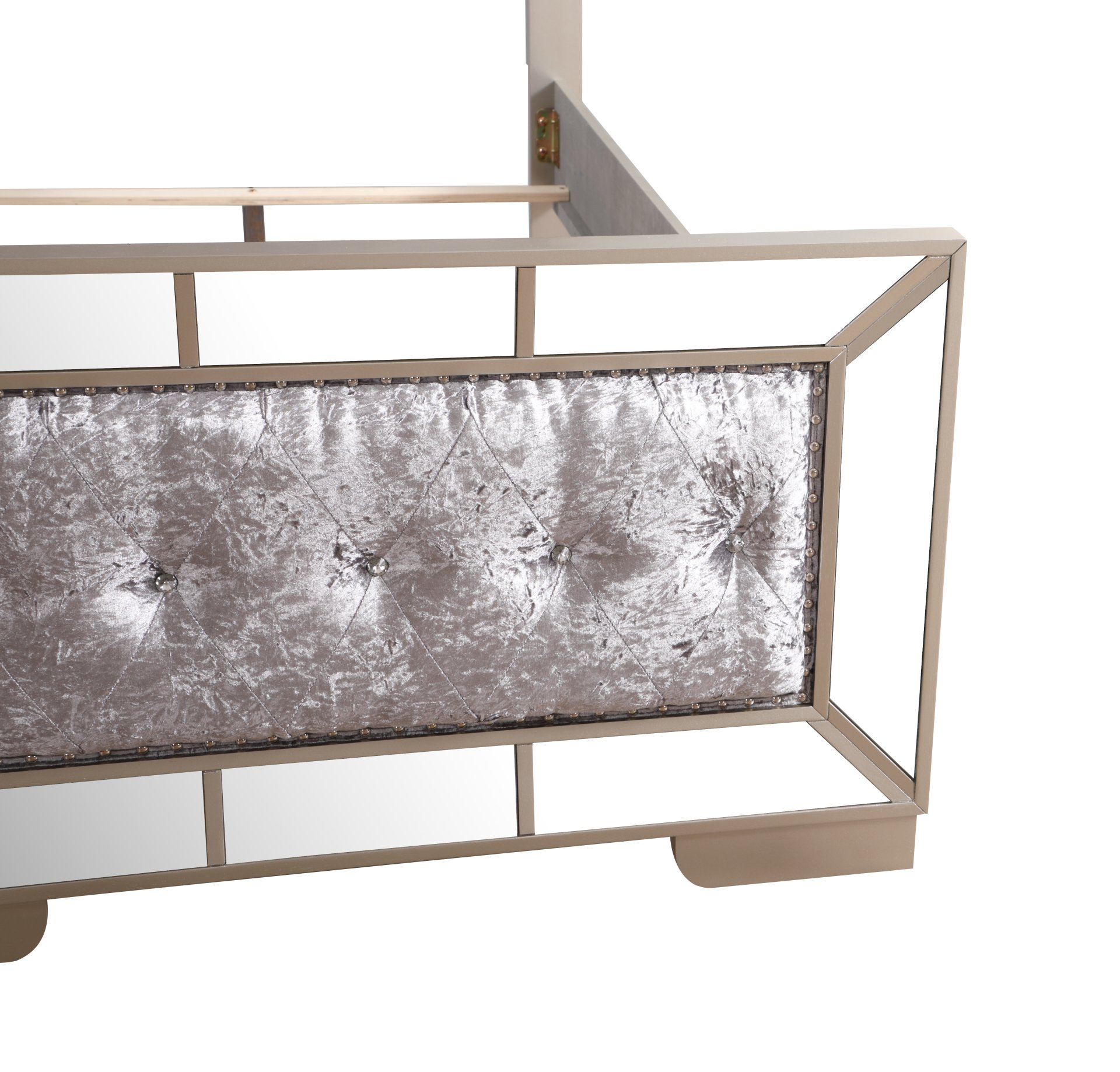 Twin Bed Modern Design - Silver Champagne - Image 6