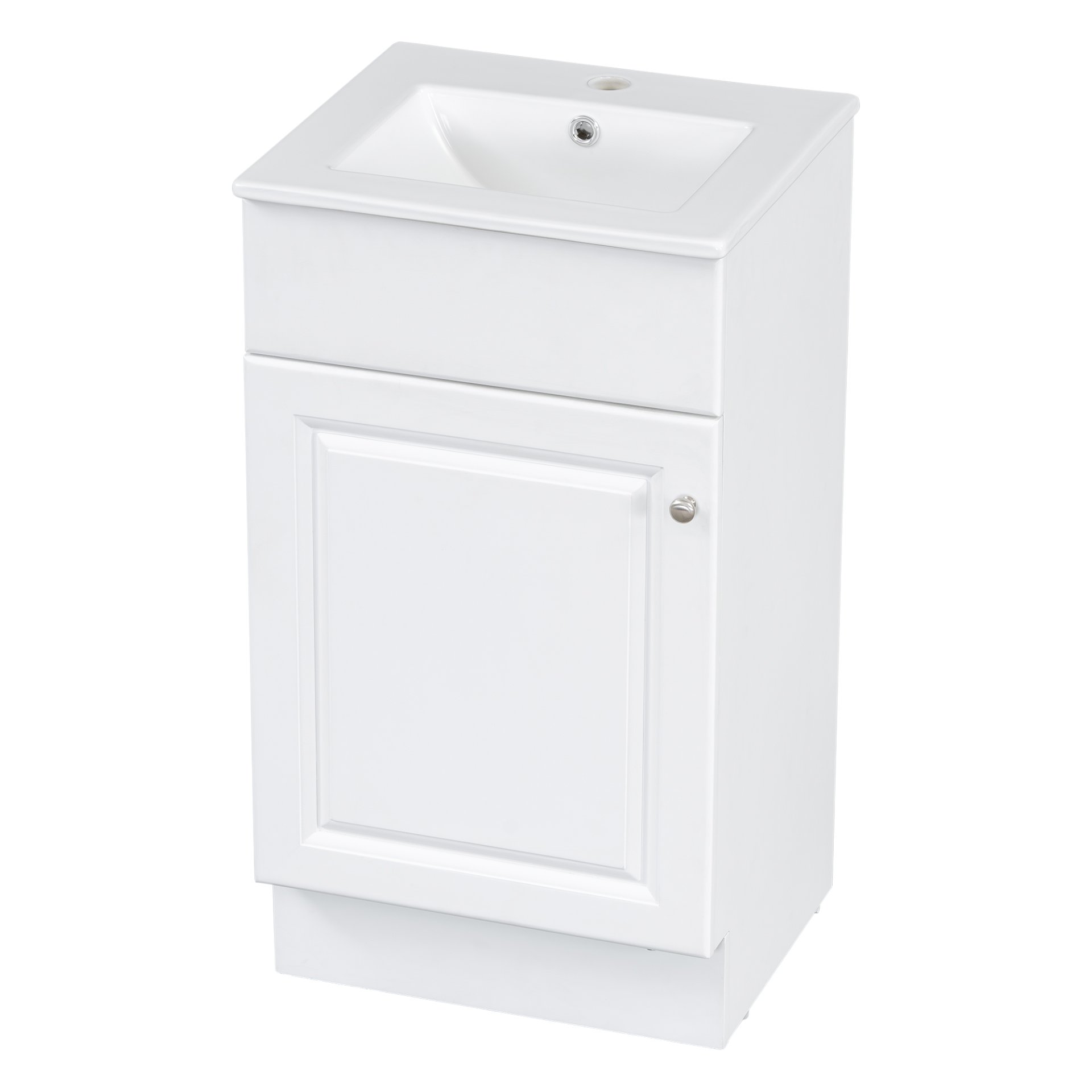 18" Bathroom Vanity With Sink, & Ceramic, Adjustable Shelf - White - Image 17
