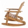 Outdoor Adirondack Rocking Chair With Hand Crafted Details - Natural - Image 6