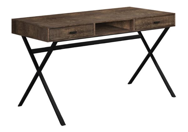 Computer Desk For Home Office, Laptop, Storage Drawers, Contemporary & Modern - Brown