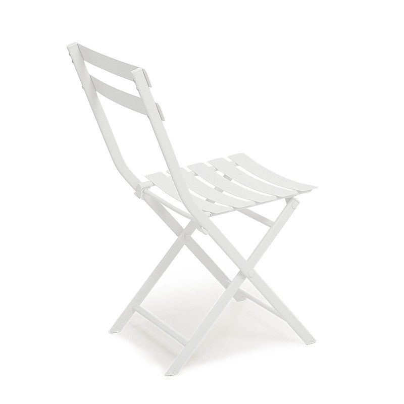 3 Piece Patio Bistro Set Of Foldable Square Table And Chairs - White - Image 19