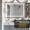 48X36" LED Bathroom Mirror, 3000-6000K Gradient Front And Backlit LED Mirror For Bathroom, 3 Colors Dimmable, Ip54 Enhanced Anti-Fog, Hanging Plates Wall Mount Lighted Mirror (Only Mirrors, Not Cabinets) - Silver - Image 3