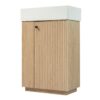 Bathroom Vanity With Sink, 21.6" Freestanding Wood Grain Cabinet With Storage Ideal For Small Bathrooms - Wood - Image 12