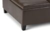Ellis - Coffee Table Storage Ottoman - Chocolate Brown - Image 6