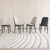 Modern Style Dining Chair (Set of 4), High Quality With Thick Cushions Metal Legs - White - Image 5