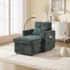 Multifunctional Recliner Sofa With Storage And Cell Phone Stand For Living Room And Bedroom - Emerald - Image 2