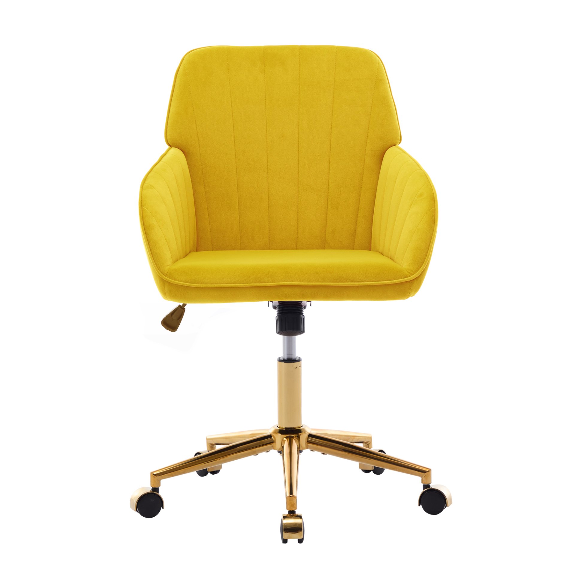 Swivel Office Chair - Bright Yellow / Gold - Image 6