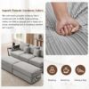 Modern Style 3 - Seater Sofa Sectional Sofa Couch With Storage Space, Two Movable Ottomans, Two USB Ports, Two Cup Holders, A Phone Holder For Living Room - Gray - Image 20