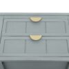 2 Drawer Side Table, American Style, End Table, Suitable For Bedroom, Living Room, Study - Light Gray - Image 17