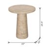 Round Side Table With Pedestal Base - Cream - Image 14