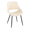 Fabrico - Mid-Century Modern Accent Dining Chair (Set of 2) - Cream / Black - Image 2