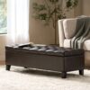 Nebulous - Upholstered Ottoman With Storage And Diamond Tufted Seat - Brown - Image 2