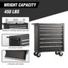 7 Drawer Rolling Tool Chest With Wheels, Multifunctional Tool Box And Storage Cabinet For Garage, Workshop, Or Repair Shop - Black - Image 6