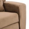 Kids Recliner Chair, Kids Upholstered Couch With One Cup Holder, Toddlers Recliner With Headrest And Footrest - Brown - Image 14