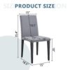 Exquisite Linen Cotton Dining Chairs (Set of 4), Simple And Versatile Design With Comfortable Seating - Light Gray - Image 3