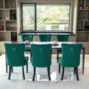Nikki - Modern, High-End Tufted Solid Wood Contemporary Velvet Upholstered Dining Chair With Wood Legs Nailhead Trim (Set of 2) - Green - Image 11