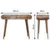 Round Dressing Table - Oak - Image 4