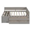Full Size Daybed With Drawers And Shelves - Gray - Image 4