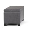 Dover - Storage Ottoman Bench - Stone Gray - Image 3