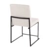 Fuji - Contemporary High Back Dining Chair (Set of 2) - Black / Beige - Image 4