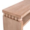 Modern Rustic Console Table, Wood Entryway Table With Shelf & Decorative Bead Detail - Natural - Image 6