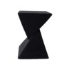 Flamboyant Outdoor Side Table With Twisted Hourglass Shape - Black - Image 8