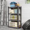 4 Layer Storage Rack, Adjustable Height Shelf, Suitable For Kitchen, Garage - Black - Image 6