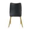 Medieval Modern Dining Chairs With Cushions And Metal Legs Material (Set of 4) - Black - Image 7