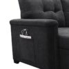 Kinsley - Sleeper Sectional Sofa Chaise With USB Charger And Tablet Pocket - Dark Gray - Image 15
