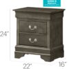 Louis Phillipe - Nightstand - Gray - Image 5
