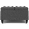 Harrison - Small Square Coffee Table Storage Ottoman - Gray - Image 7