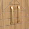 Modern Home Bar Cabinet Carved Wine Cabinet With Storage - Natural - Image 25