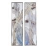 Elongated Modern Abstract Oil Paintings, Wall Art For Living Room Dining Room Bedroom Office Entryway (Set of 2) - Multicolor - Image 2