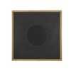 Square Carved Mirror With Pleated Design WithIron Frame, Neutral Colorway Wall Decor For Living Room Bathroom Entryway - Brown - Image 8