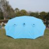 15 X 9 Ft Double Sided Outdoor Market Umbrella With Lights And Base Rectangular Twin Canopy - Blue - Image 18