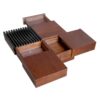 Italian Retro Inspired Acacia Wood Storage Coffee Table - Brown / Black - Image 10