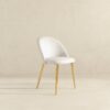 Marion - Mid-Century Modern Dining Chair (Set of 2) - Gold / White - Image 3