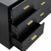 9 Drawer Dresser For Bedroom Ample Storage Wide Chest Of Drawers - Black - Image 4