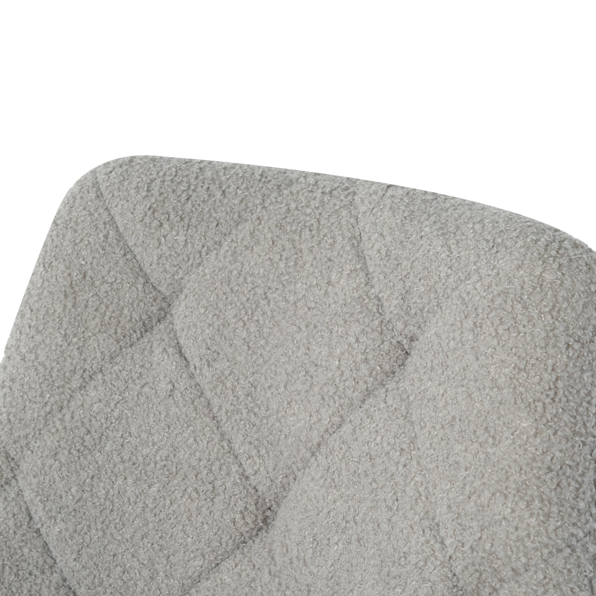 Modern Teddy Velvet Fabric Dining Chair With Gold Plated 5 Claw Legs - Gray - Image 11