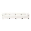 Modular Sectional Sofa With Storage And Cylindrical Support Chenille 4 Seat L Shaped Design - White - Image 13