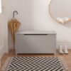 Kids Wooden Toy Box Storage With Safety Hinged Lid For Ages 2+ - Gray - Image 15