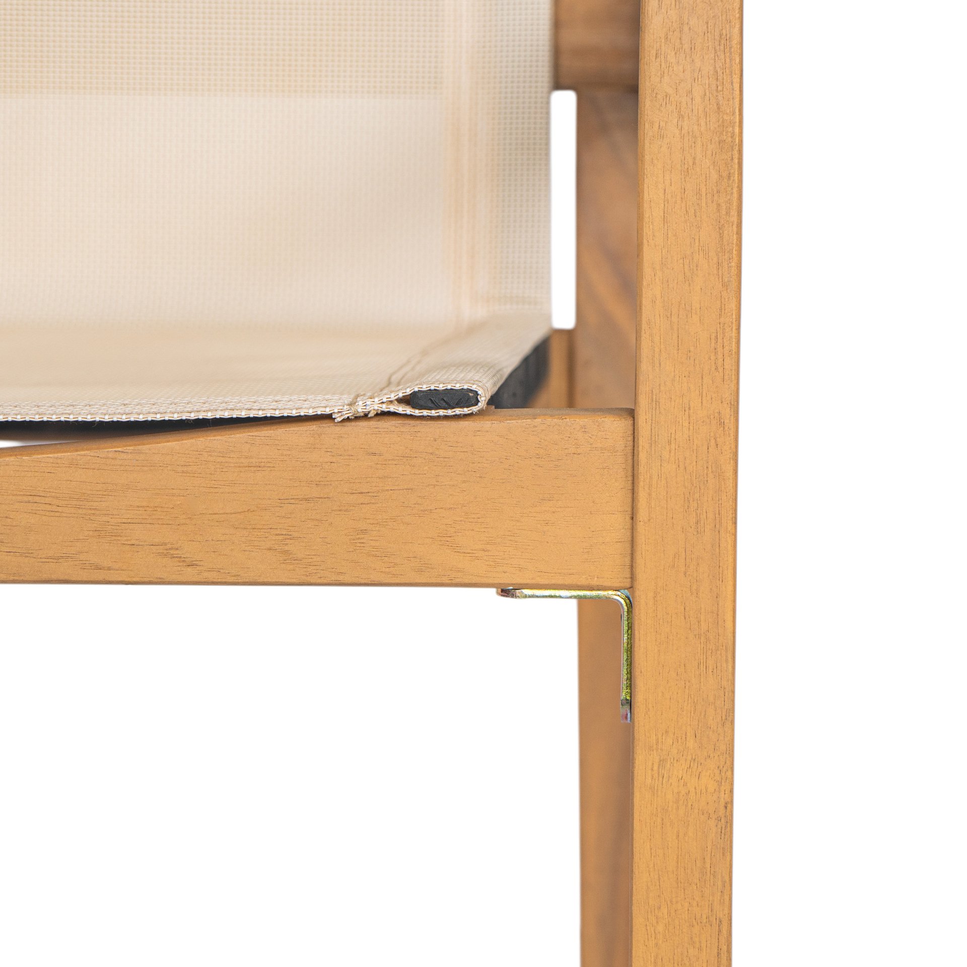 Belfast - Dining Chair (Set of 2) With Frame And Textile For Outdoor Use - Teak / Beige - Image 12