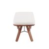 Folia - Mid-Century Modern Bench - Walnut / Cream - Image 2