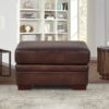 Brookfield - Leather Ottoman - Caramel - Image 2