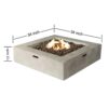Outdoor Reinforced Fire Pit Table - Natural / Gray - Image 6