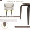 Mid Century Modern Dining Chair 360° Swivel, Ergonomic Design Upholstery, Bentwood Frame, (Set of 2) - Beige - Image 5