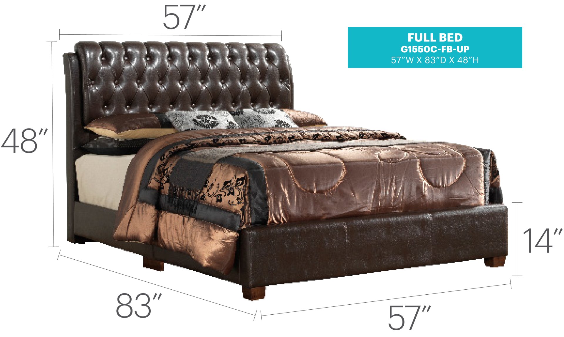 Marilla - Full Bed - Dark Brown - Image 3