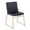 Dutchess - Contemporary Dining Chair (Set of 2) - Gold / Black - Image 2